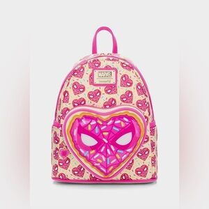 Loungefly Marvel Spider-Man Sprinkle Donut Mask Mini Backpack